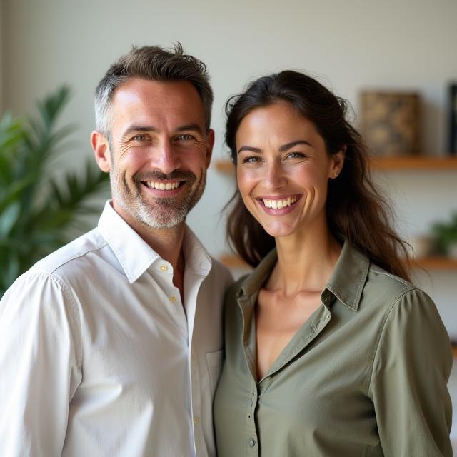 Vital Zenith founders smiling confidently, representing the mission to empower health after 35.